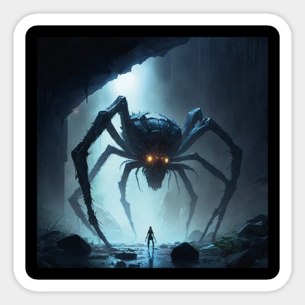 giant spider Sticker by rocknerd